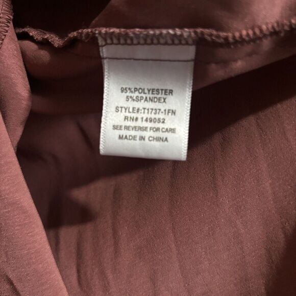 Fashion Nova Shirt Womens 2XL Multicolor Color Block Button Up Top Sateen Blouse - Picture 7 of 8